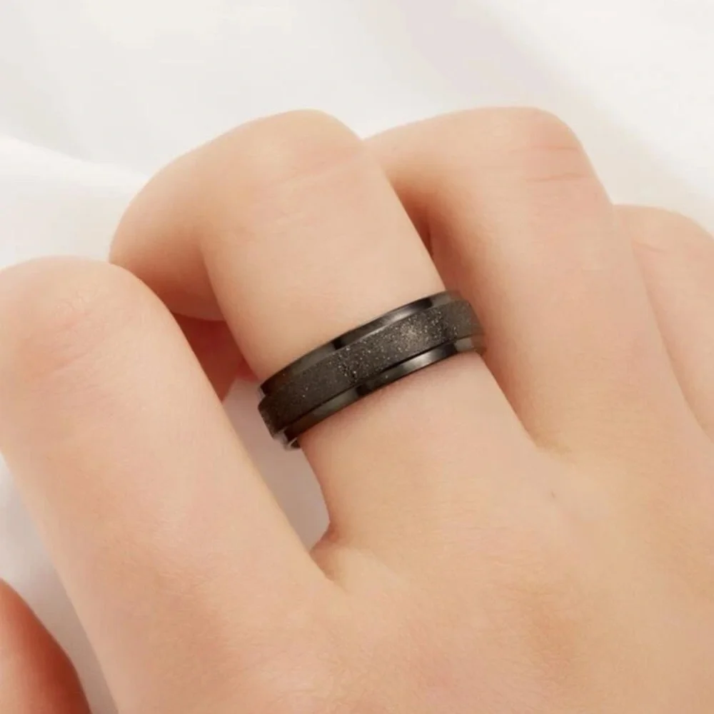 Stainless Steel Language of love Mens Ring